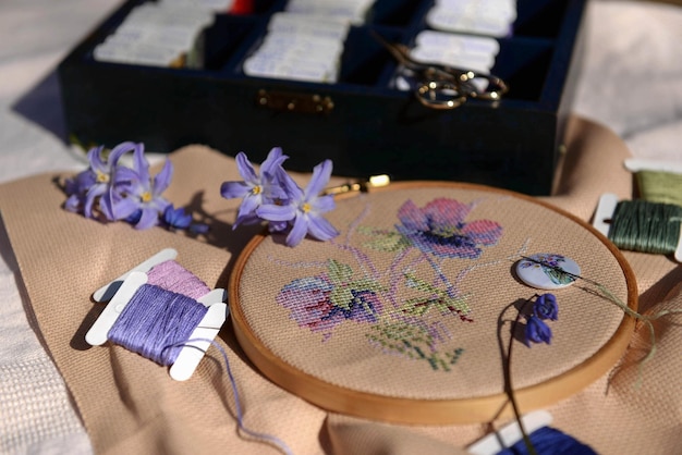 Assorted embroidered pieces